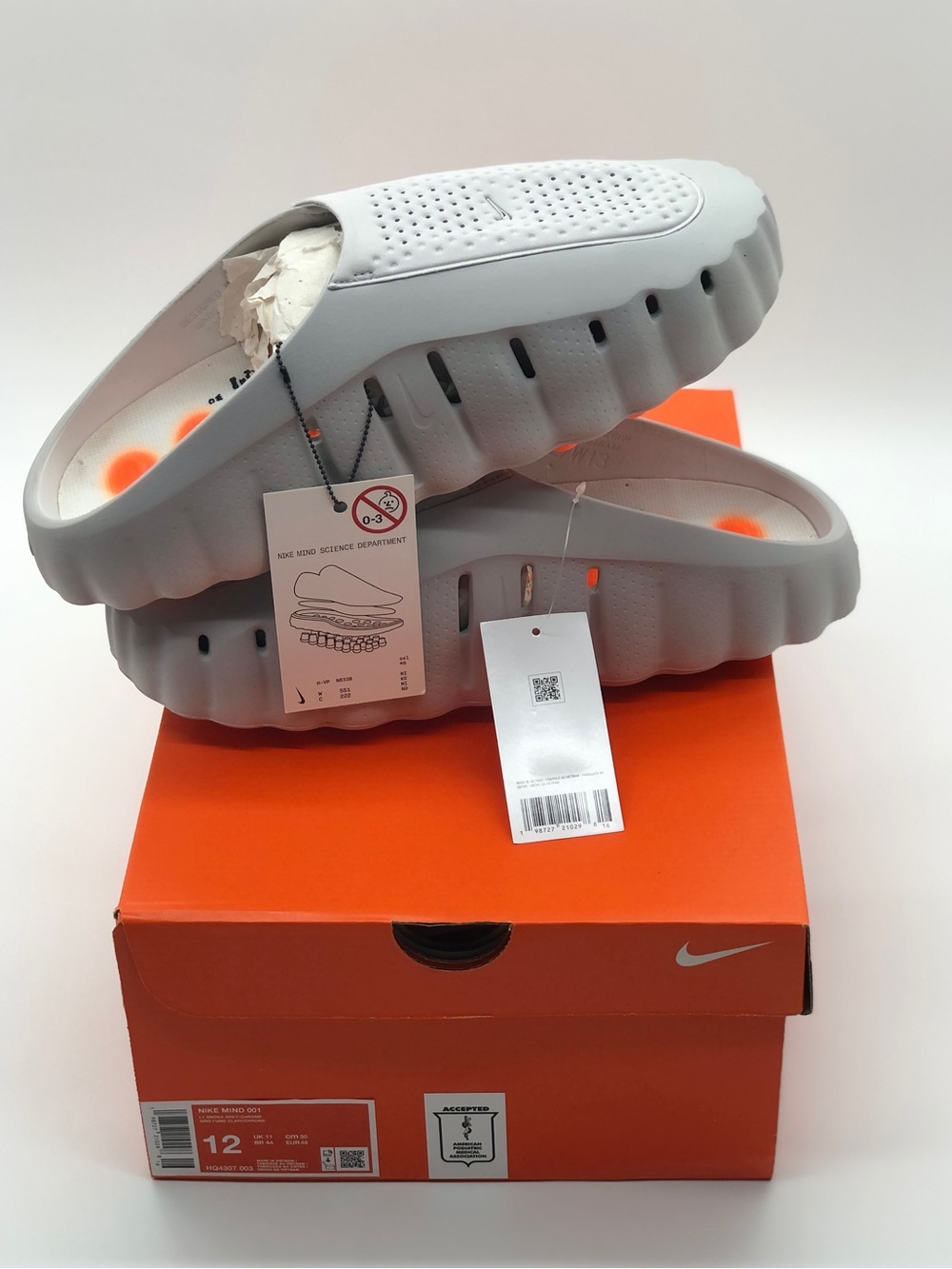Nike Mind 001 Light Smoke Grey Brand New In Box (DS / BNIB) Size 12 Men - Picture 11 of 16